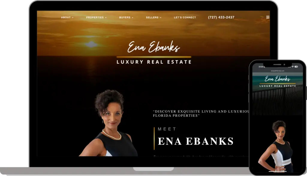 Ena Ebanks Realtor real estate website design created by Evolved Marketing