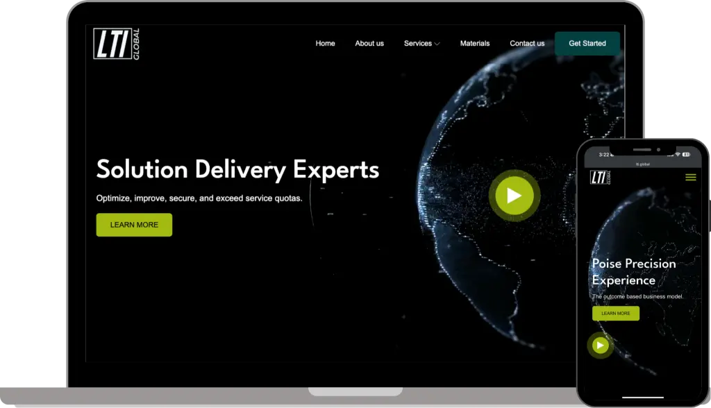 LTI Global logistics website design by Evolved Marketing digital agency